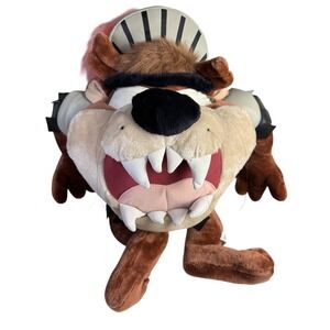 Vintage 90s Looney Tunes Taz Tazmanian Devil Roman Centurion Big Plush Toy 1997